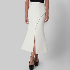 BCBGMaxAzria Asymmetrical Cream Skirt
